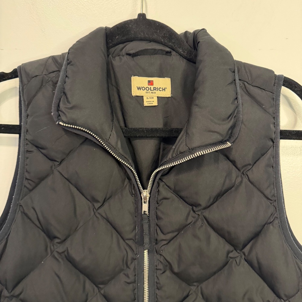 Vintage Woolrich Black Diamond Gorpcore Quilted Preppy Outdoor Puffer Vest S - Picture 2 of 6